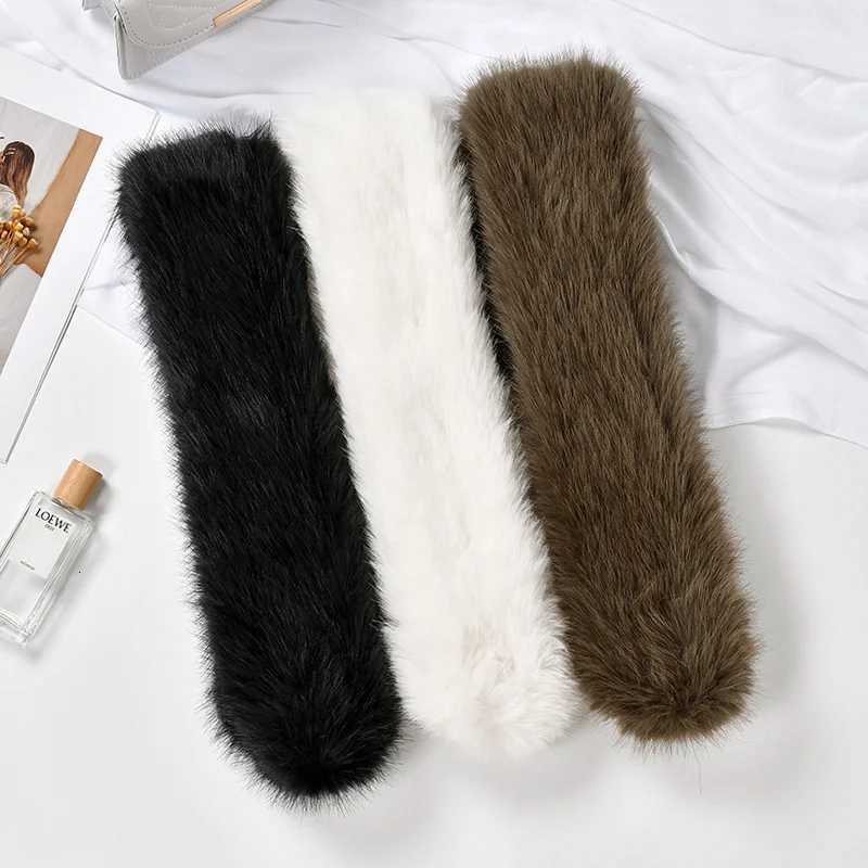 Faux Rabbit Fur Scarf Winter Warm Neckerchi Wen Solid Color Neck Muffr Long Plush Shawl Ladies Thick Scarves G250912