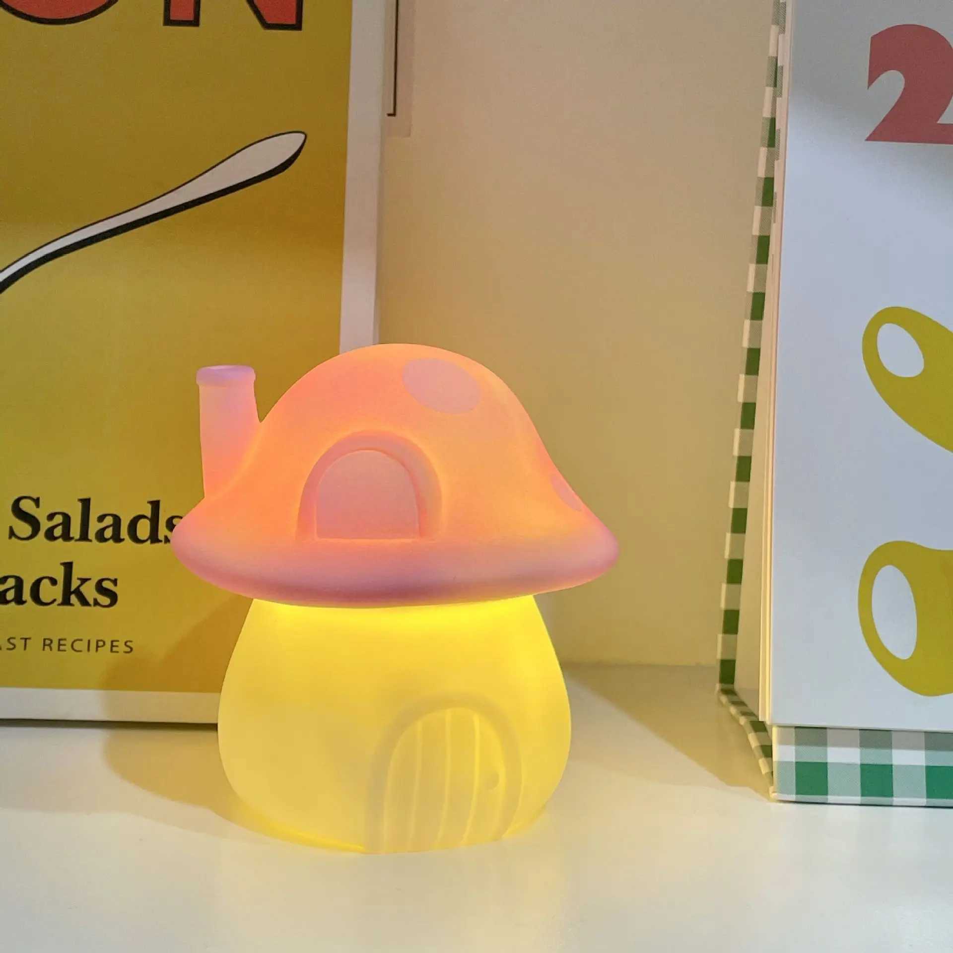 Cute Fun Cute Mushroom Light Night Light Ambient Light Luminous Room Decoration Room Ornament Birthday Gift Small Mushroom C251122