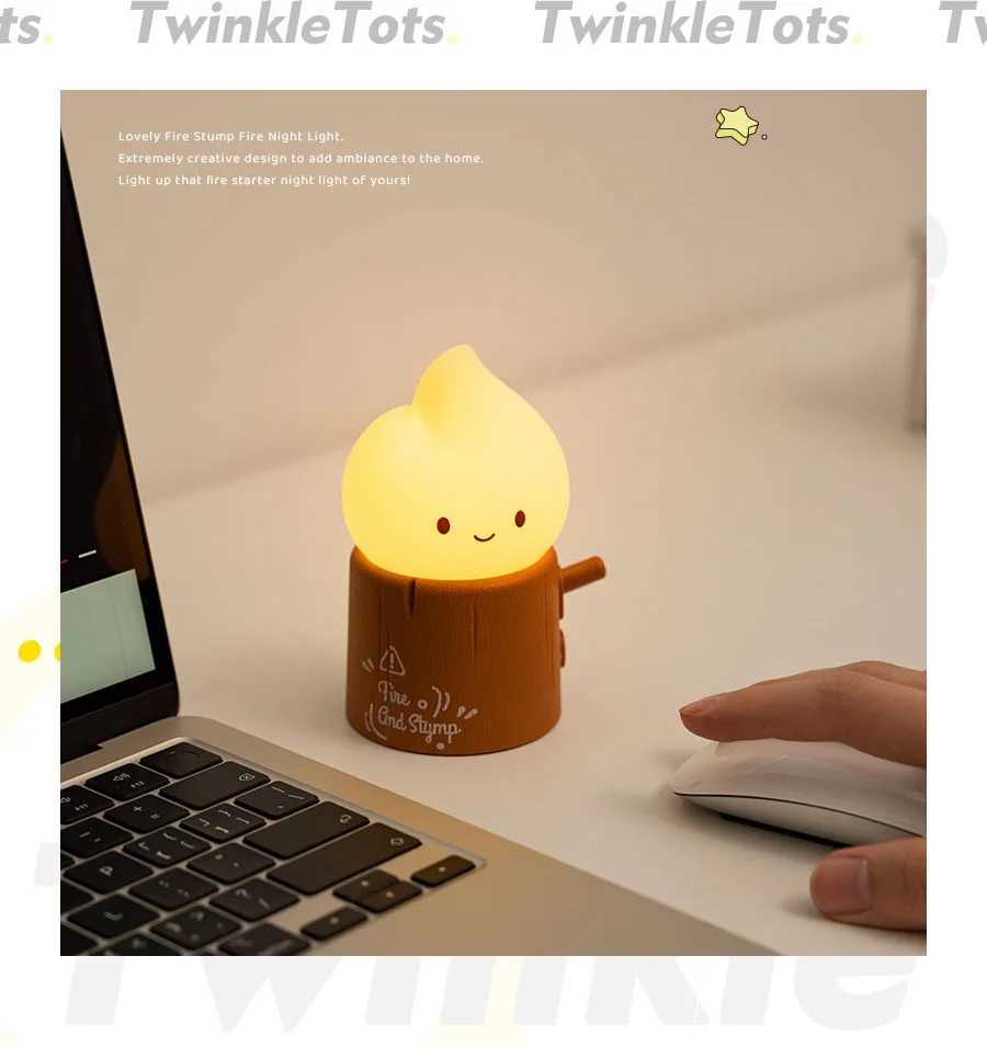 Flame Candle Night Lights USB Rechargeable Lighting Creative Bedside Room Decoration LED Lamp C250913