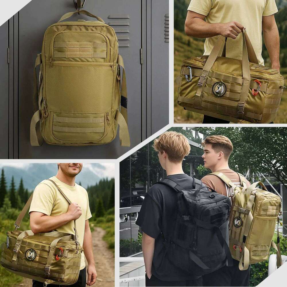 3 In 1 Outdoor Travel 30L Large Capacity Unisex Camping Backpack Multi-Functional Portable Crossbody Fiess Bag