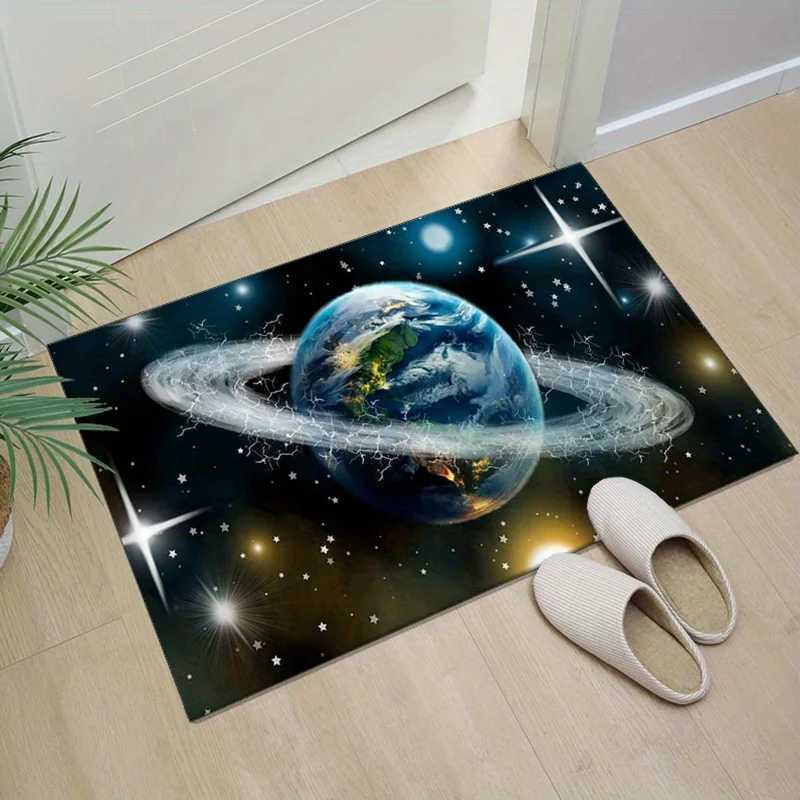 Cosmic Earth Rug with Galaxy Design Modern Home Decor for Bedroom or Living Room Unique SpaceThemed Carpet C250913