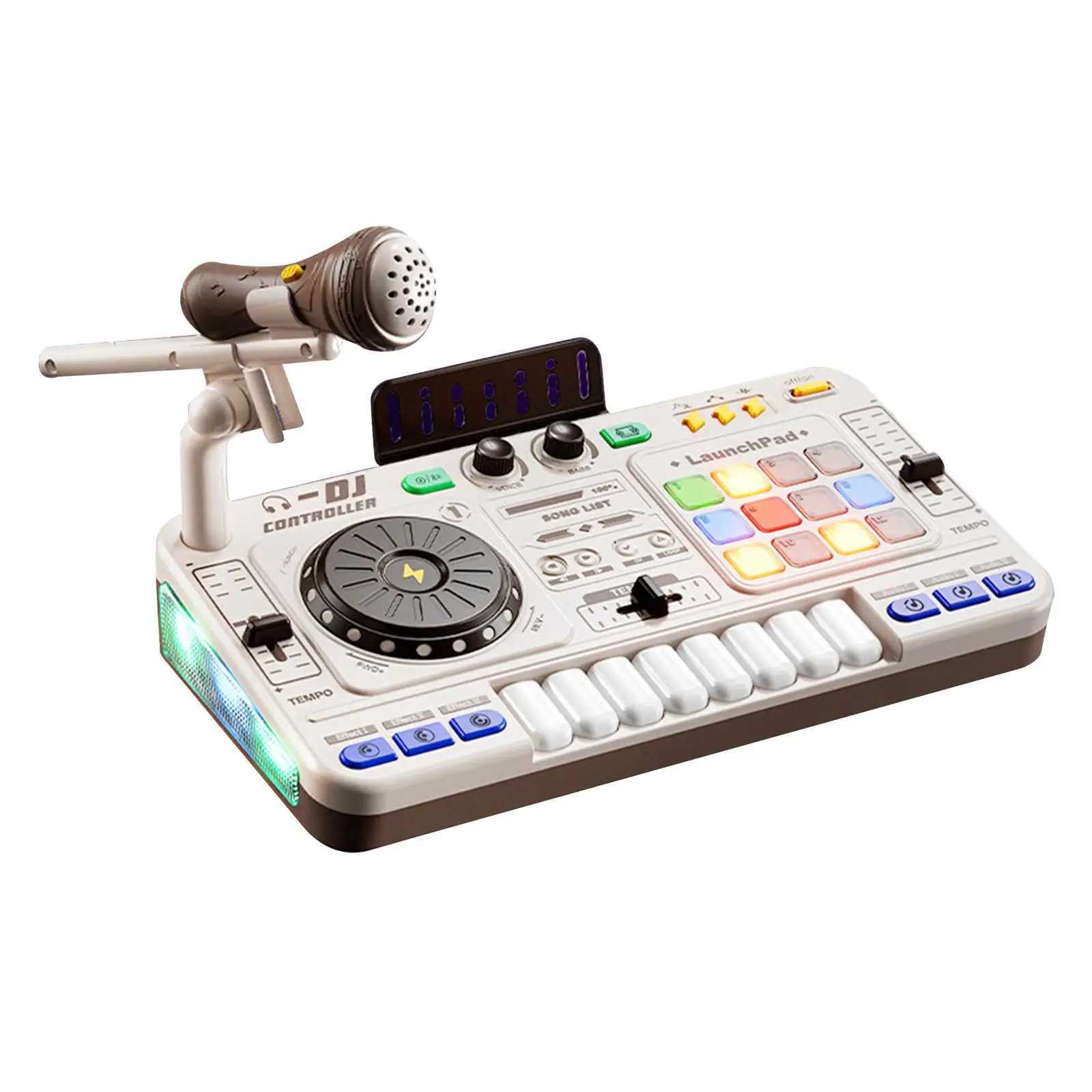 Kids DJ Mixer Toy Streaming Interactive Gaming DJ Table Instrument Turntable Toy for Party Indoor Birthday Preschool Gift C250913