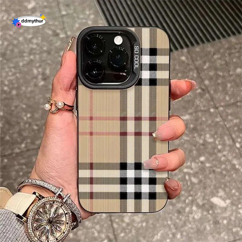 Light Plaid Suitable for iPhone 16 Max Case 15 Pro Trendy 14 Plus/13/12 Classic X ddmythur