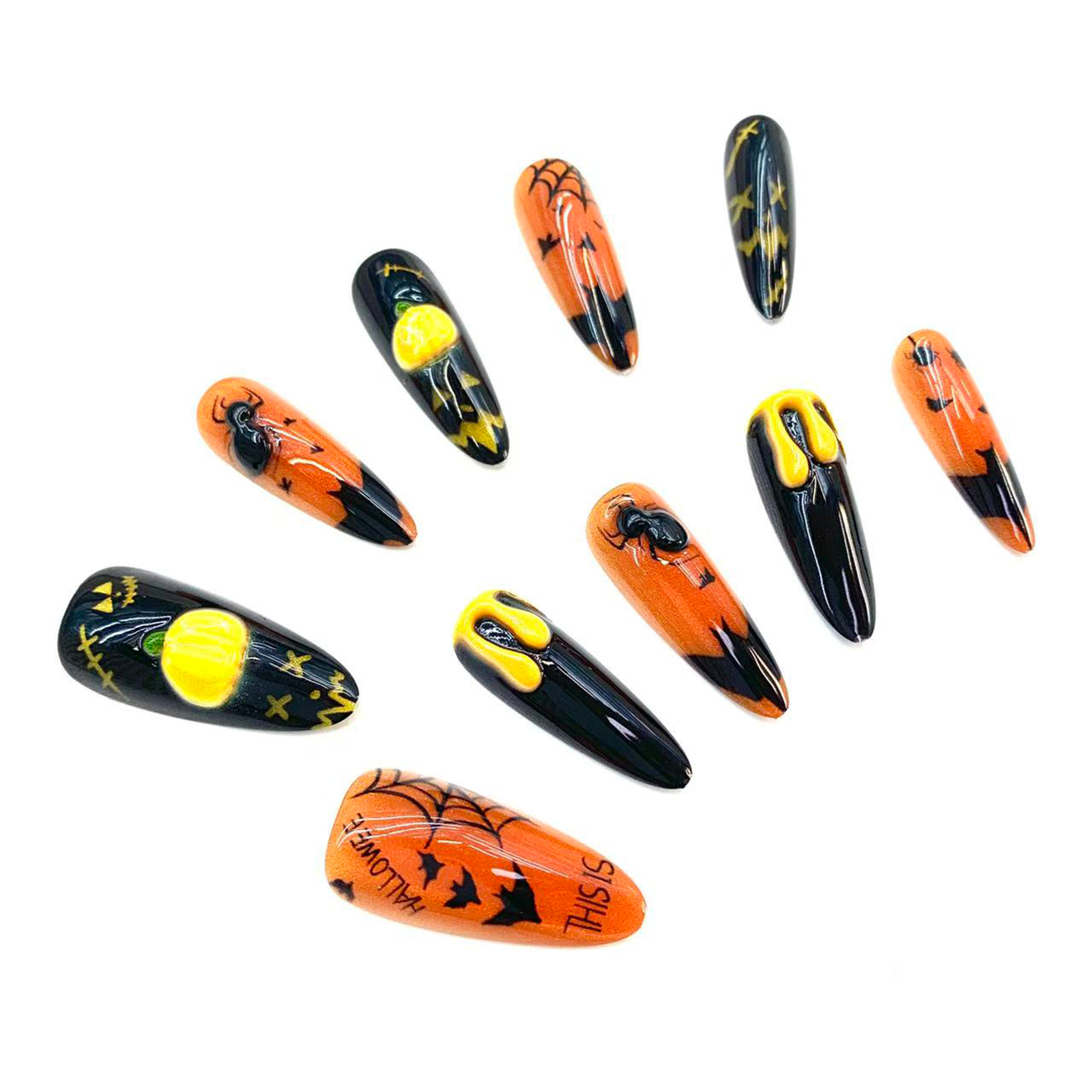 Halloween ABS material fake nail fashion new model factory direct sales on daily,festival,business,be gift for friends.