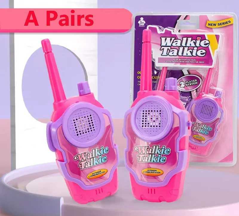 A Pair 200M Walkie Talkies Mini Portable Handheld mobile phone Toy For Kids Birthday Gifts Outdoor Interphone girls Toys C250913