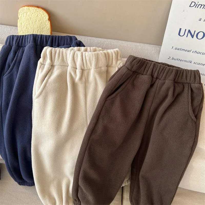 Children Autumn Winter Letter Plus Velvet Warm Hoodies Set Boy Girl Baby Fleece Thick TopsPants 2pcs Kid Cotton Sweatshirt Suit C250913