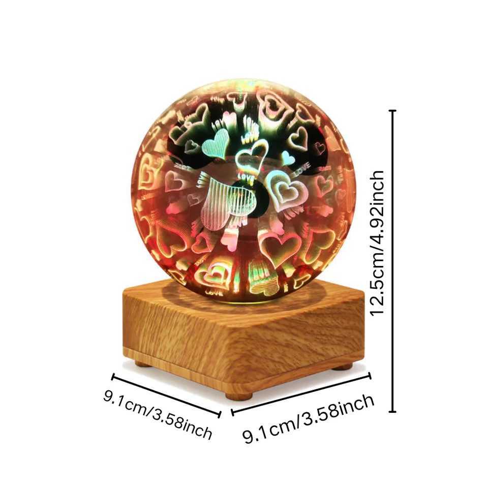 3D glass Christmas lamp is so eyecatching When it is used in bedrooms and studies it can create artistic decorative lighting C251122