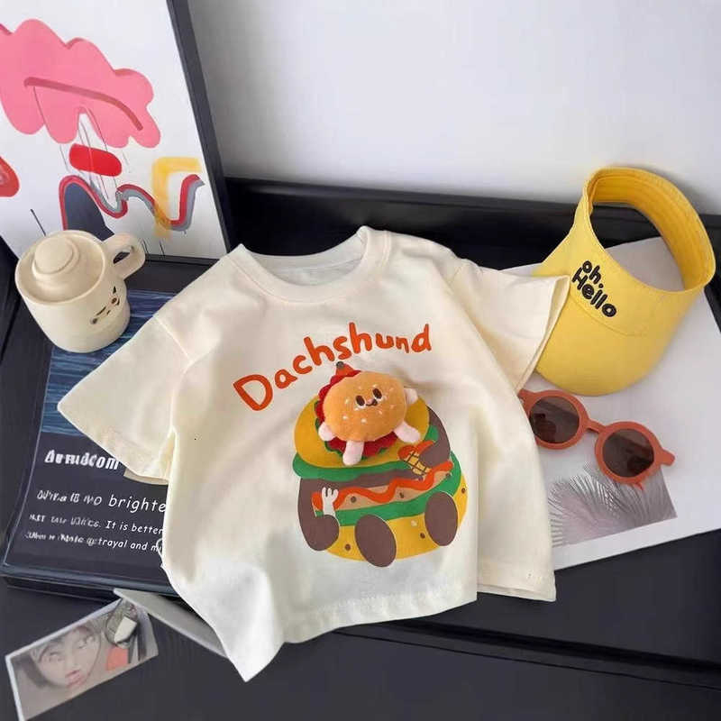 Boys and Girls Summer Short Sleeve T-Shirt 2025 New Children's Stylish Cartoon Short Sleeve Baby Top Thin Casual Trendy