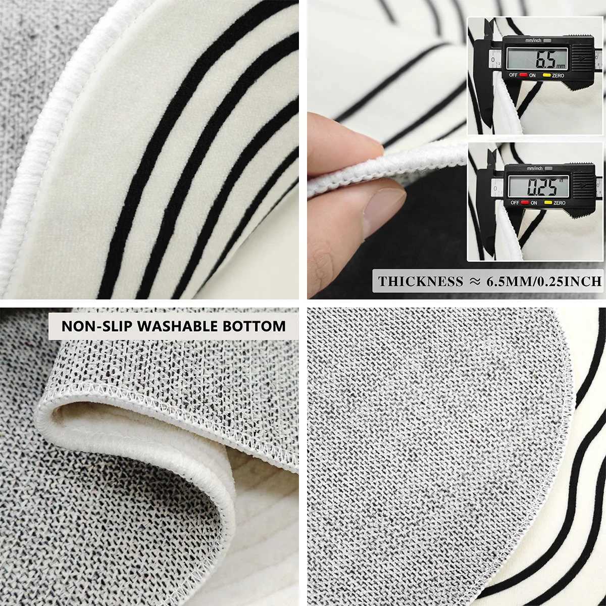 Round Living Room Carpet Green Insect Floral Carpets Home Decoration Rug for Bedroom Bedside Floor Mat Christmas Gifts C250913