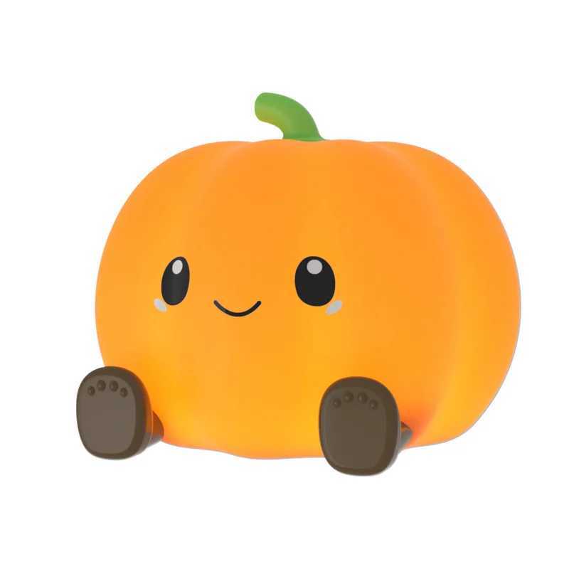 Pumpkin Night Light Bedroom Bedside Companion Sleep Eye Protection Light Toy Small Lamp ThreeLevel Dimmable Silicone Lamp C250913