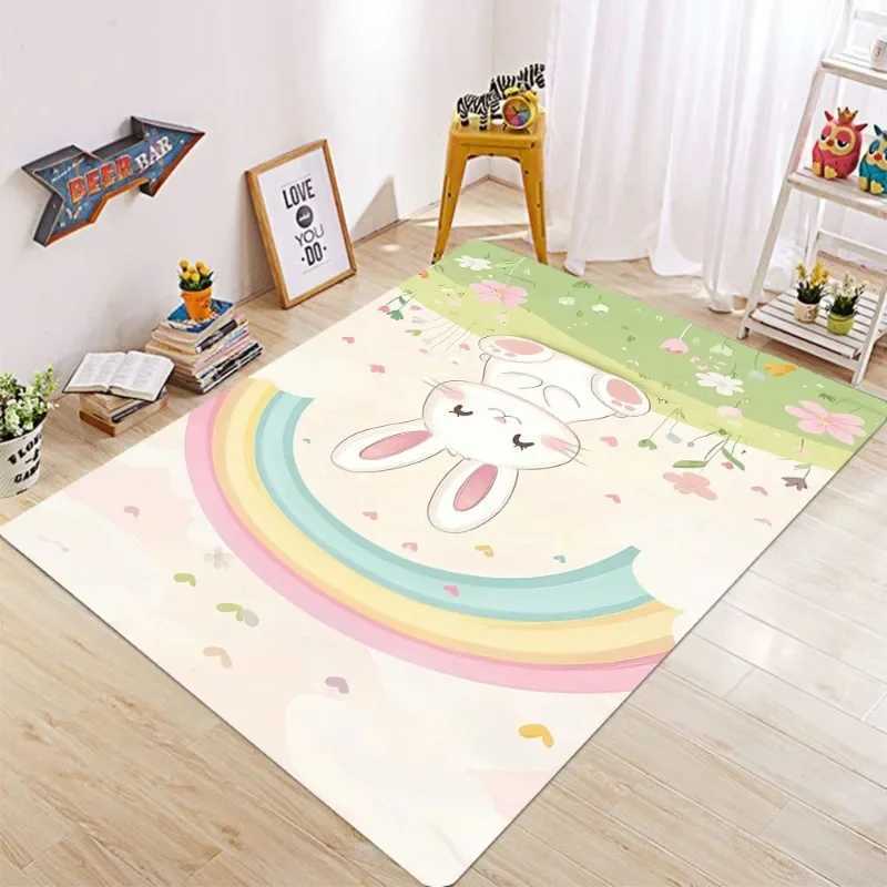 Childrens Cartoon Rug Gothc Bohemian Area Living Room Sofa Bedroom Rustic Decor Black Rug Retro Carpet Retro Home Decoration C250913