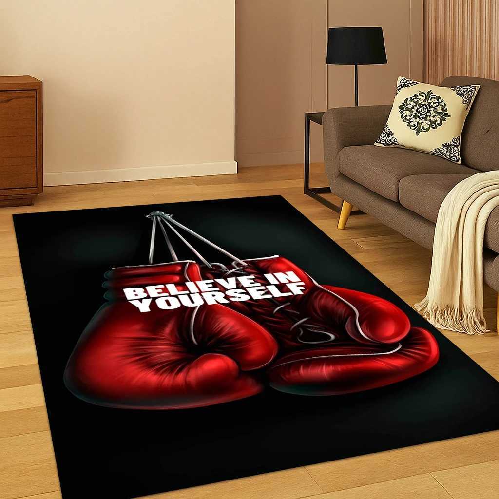 3D Boxing Gloves Boxer Fight Carpet Rug Mat for Home Bedroom Living Room Sofa Doormat Kitchen DecorKid Play Nonslip Area Rug C250913