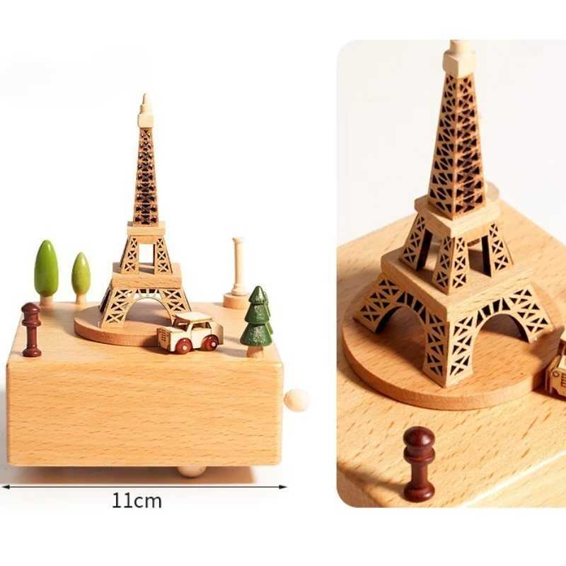Creative Cartoon Music Box Wooden Handmade Carousels Toy Decorations Childrens Christmas Birthday Gifts C250913