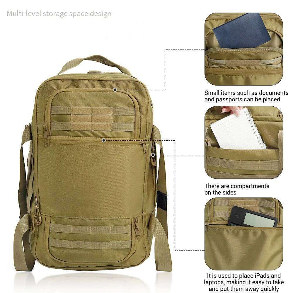 3 In 1 Outdoor Travel 30L Large Capacity Unisex Camping Backpack Multi-Functional Portable Crossbody Fiess Bag