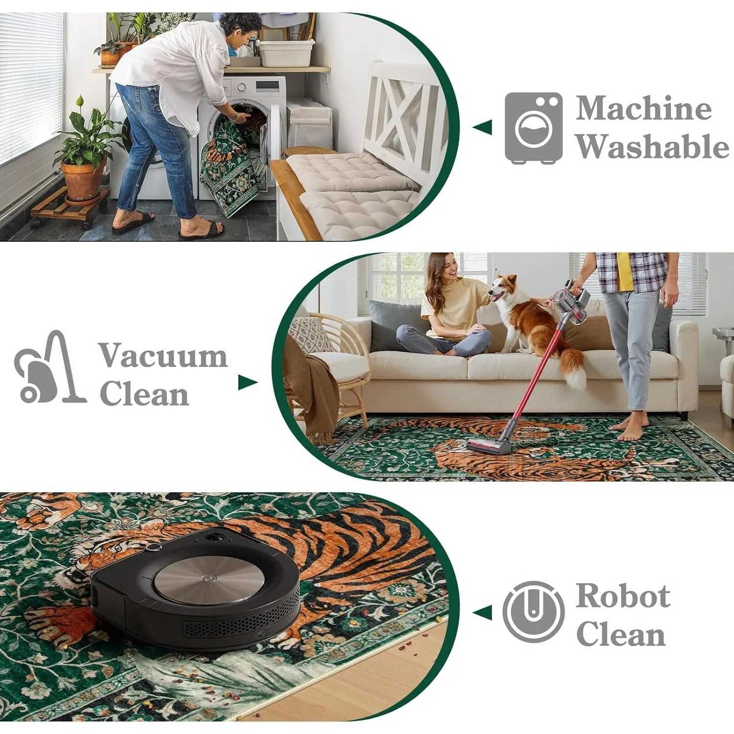 Rug for Living Room Carpet Jungle Tiger Home Decoration Large Area Bedroom Plush Floor Mat Machine Washable Coffee Table Rugs C913 H260226