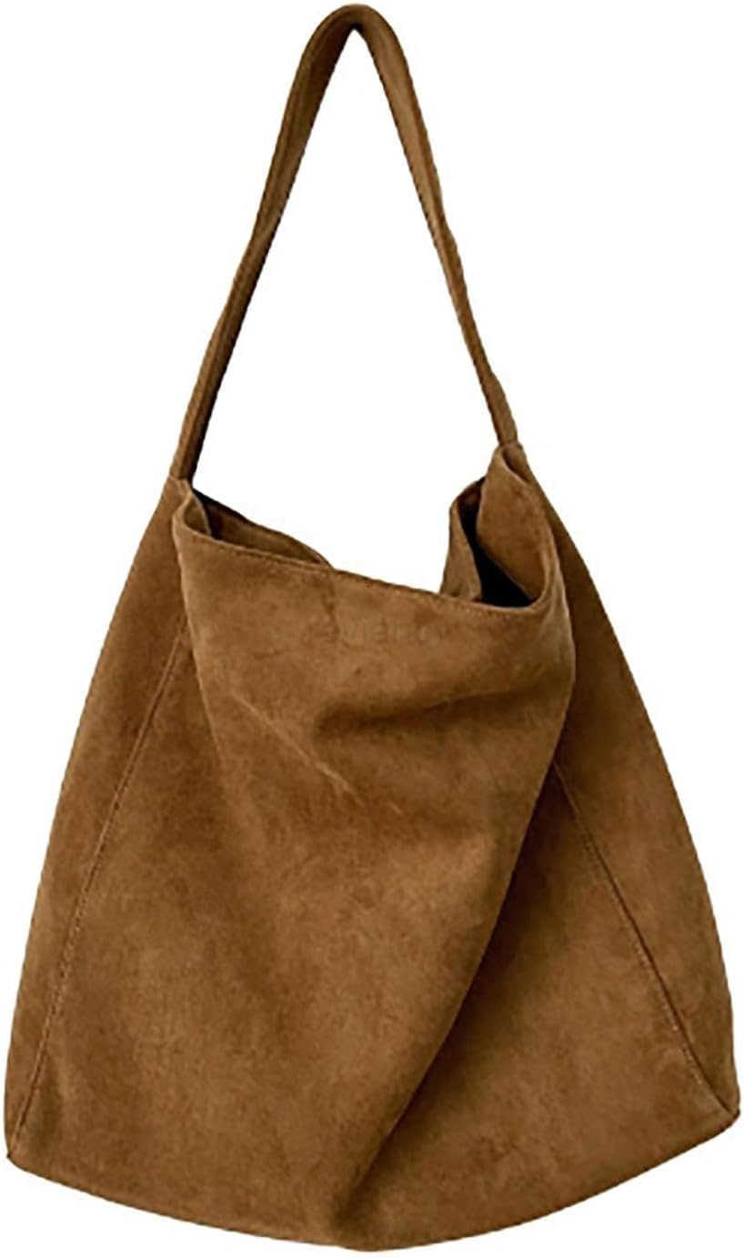 Bags for Women 2025 New Suede Tote Bag for Women Retro Slouchy Office Shoulder Tophandle Tote HandbagsW250913