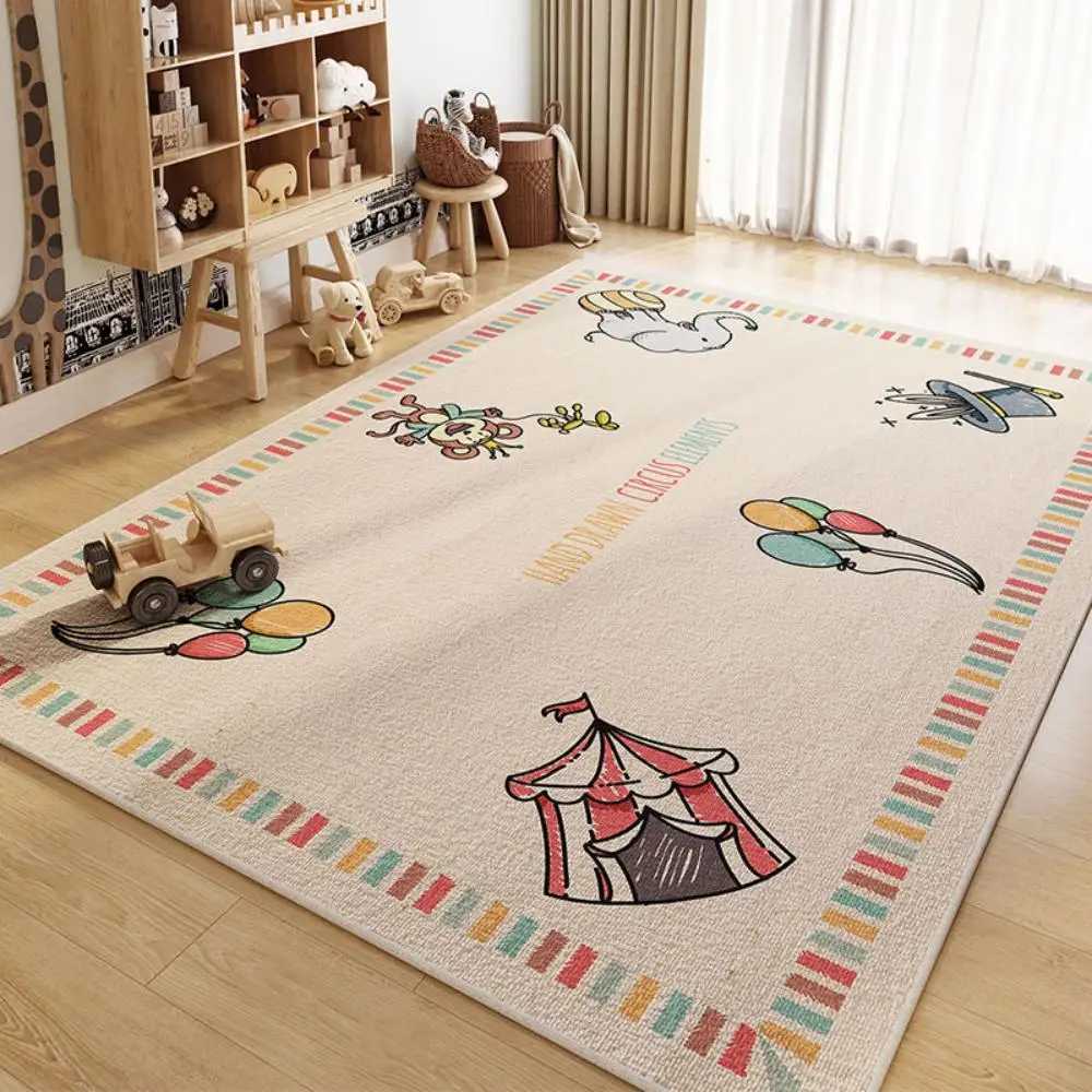 VIKAMA Cartoon Space Theme Crystal Velvet Rug Non slip Soft Kids Room Home Decor C250913