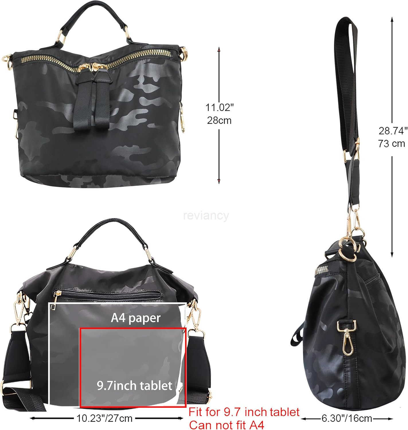 Women Nylon Handbag Antitheft Casual Lightweight Travel Shopping Shoulder Bag Crossbody BagW250913