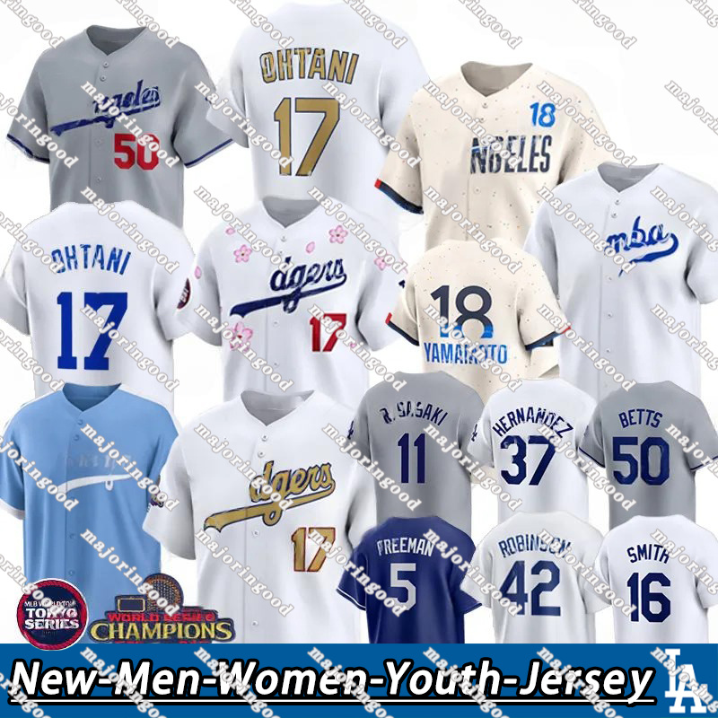 Mookie Betts Shohei Ohtani Jersey Freddie Freeman Jersey Sasaki Edman Teoscar Hernandez LA Dodgers Jerseys Will Smith Walker Buehler Blake Snell Baseball Jerseys