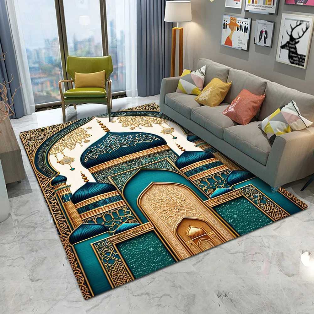 Retro Europe Persia Style Castle Carpet Living Room Sofa Bedroom Study Kitchen Entrance Door Mat Nonslip Luxury Home Decor Rug C250913