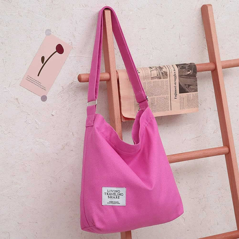 Womens Retro Large Size Canvas Shoulder Bag Hobo Crossbody Handbag Casual ToteW250913