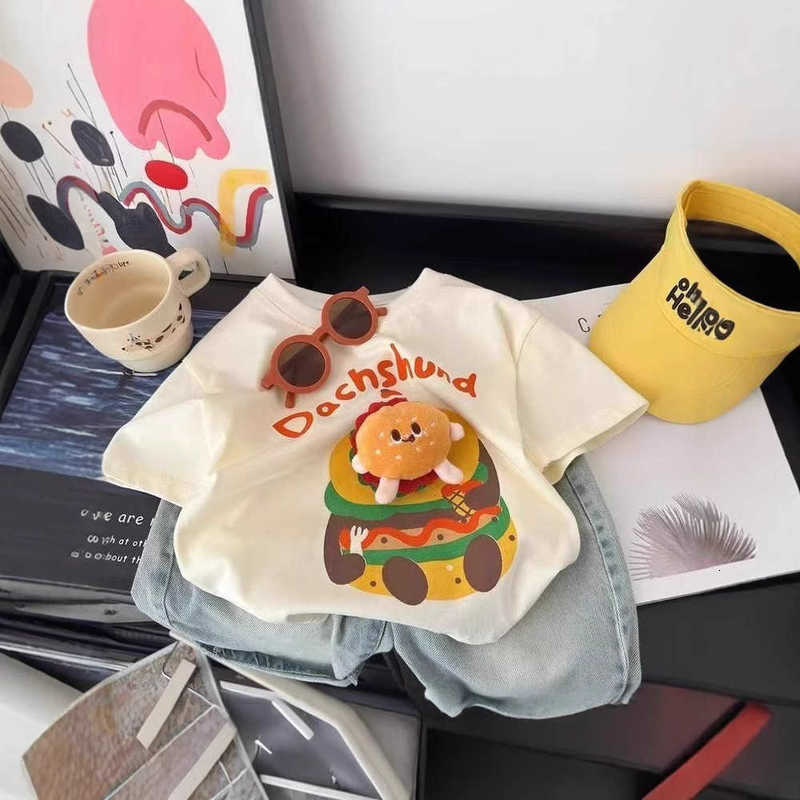 Boys and Girls Summer Short Sleeve T-Shirt 2025 New Children's Stylish Cartoon Short Sleeve Baby Top Thin Casual Trendy