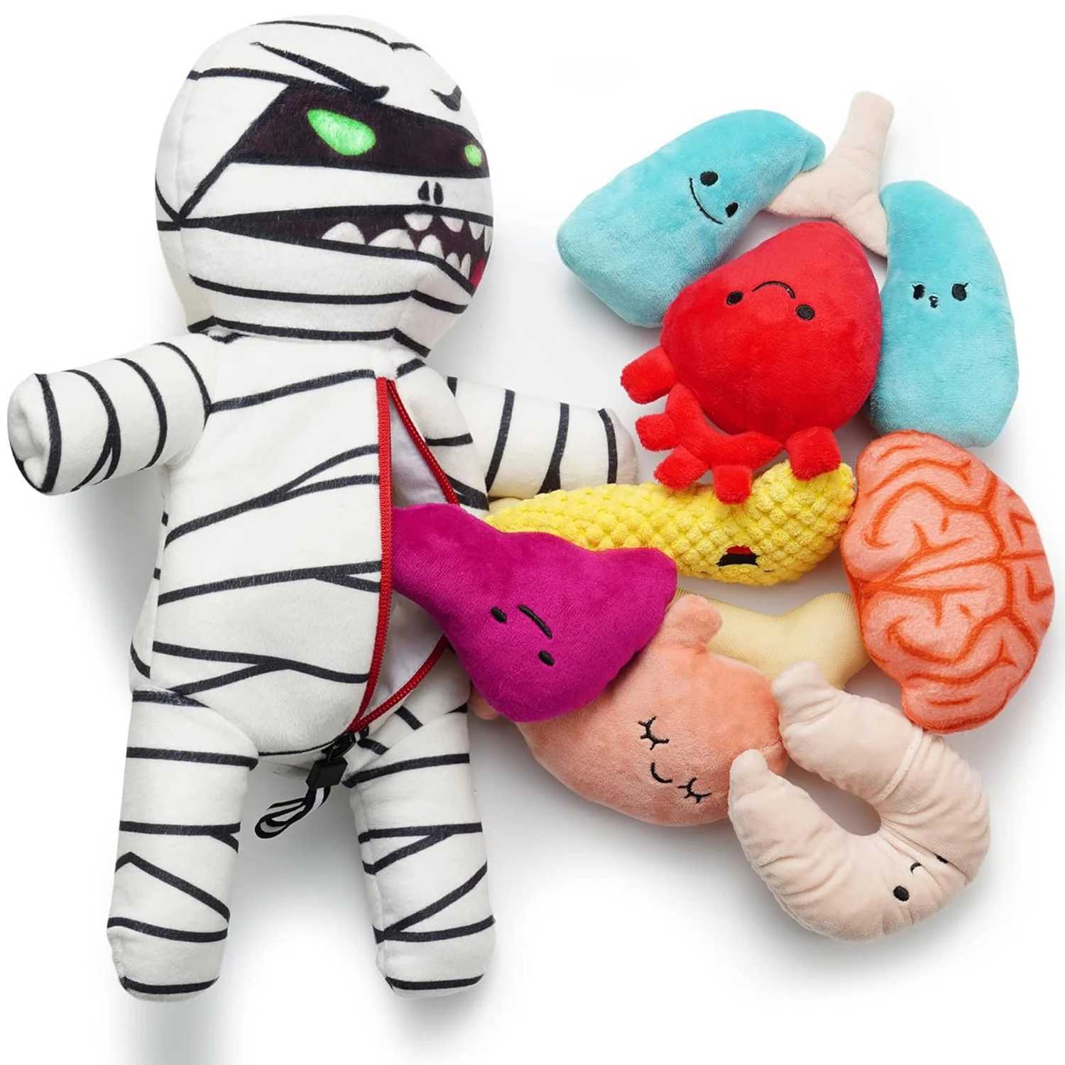 Halloween Zombie Mummy Dog Toys with Organs Funny Cool Squeaky Dog Chew Toys for Puppies Dog Training Hide and Seek Supplies X250913