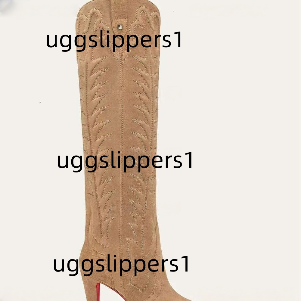 2025 NEW Designer red bd Over the Knee Boots Women's Classic Fashion Casual Heels Suede Brown Black Rivet heels designer boots f30