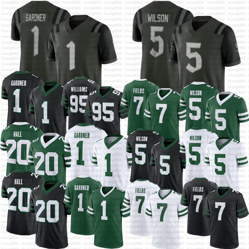 2025 Rivalries Justin Fields Ahmad Sauce Gardner Garrett Wilson Football Jersey Breece Hall Quinnen Williams Joe Namath