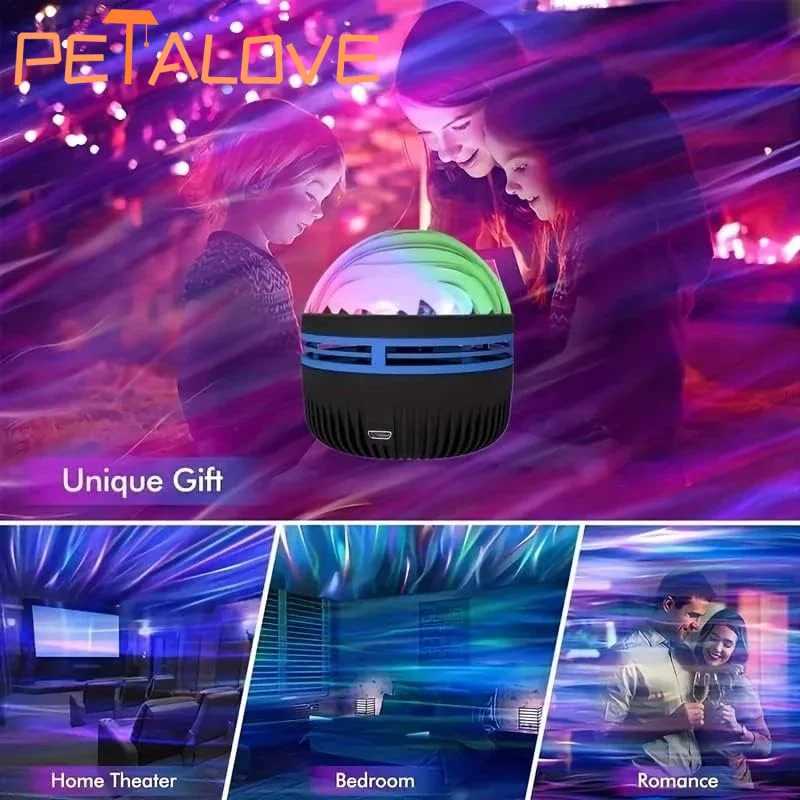 LED Galaxy Projector Light Colorful Galaxy Sky Projector Bedroom Night Light Kids Room Decoration Christmas Party Home Decor C250913