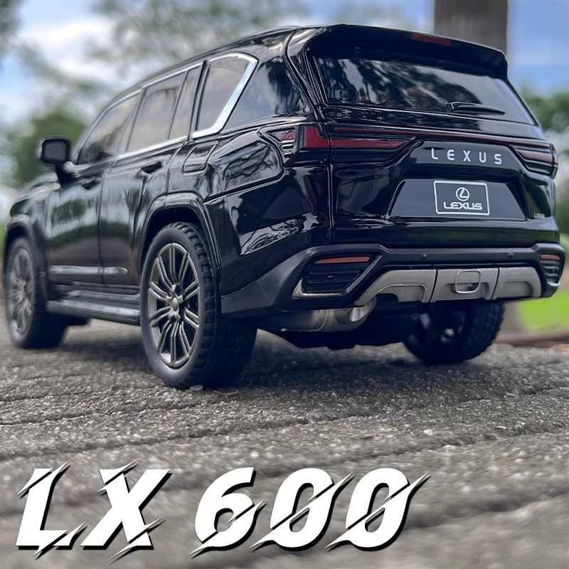 124 LEXUS LX600 Large Off Road SUV Alloy Diecast Car Model Sound Light Collect Hobby Childrens Toys Birthday Gift For Boys W250913