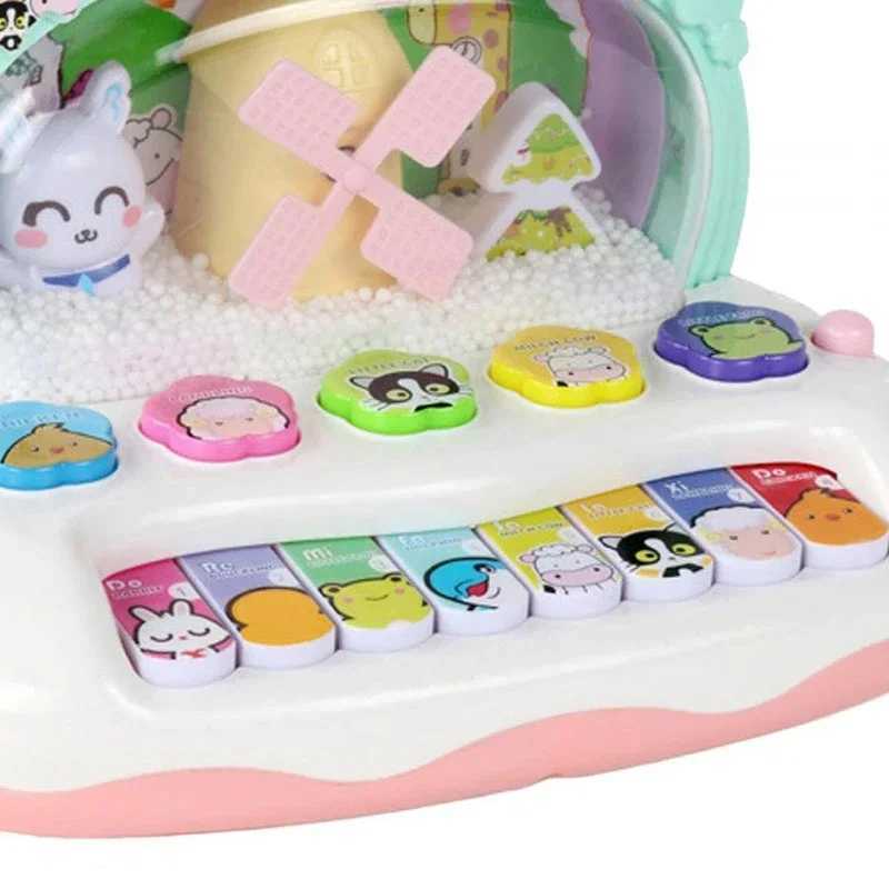 Random color Childrens Musical Piano Instrument Toy Baby Keyboard Animal Sound Electric Music Early Educational Toys for Infant C250913
