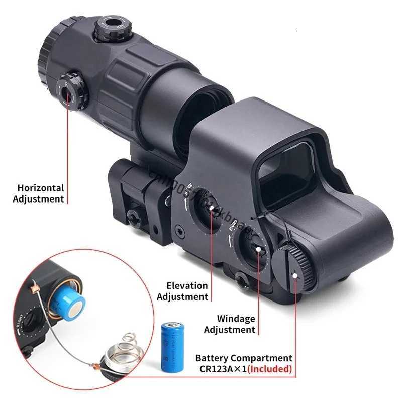 HWS EXPS3 Holographic Red Dot Sight 558G43G33G45 3X5X STS Magnifier Hybrid Sight Combo Rifle Scope for 20mm RailW250913