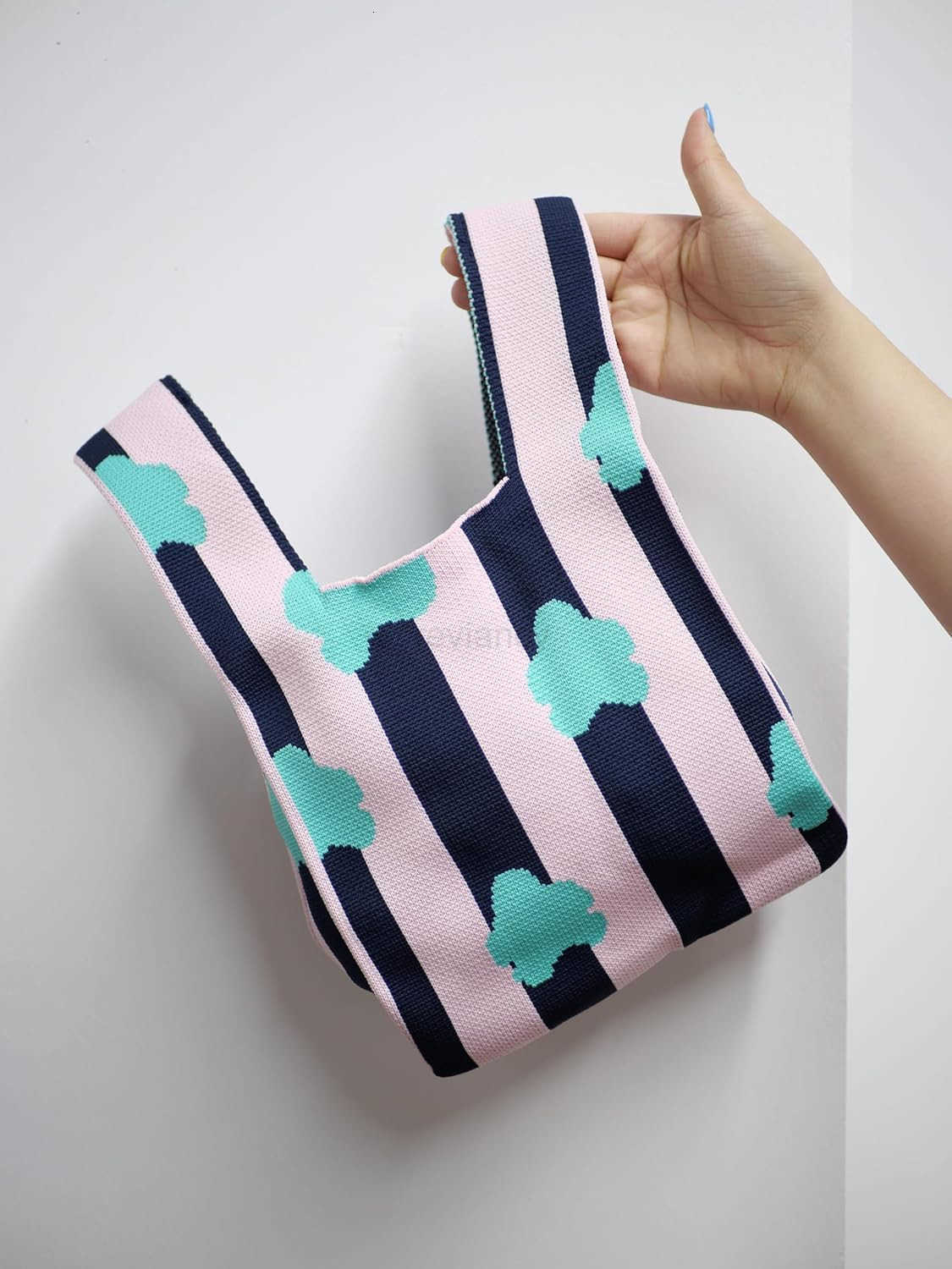 Womens Wrist Handbag Wristlet Handbag Sleeve Knot Pouch Portable Purse Tote Gift Bag Cute PatternW250913