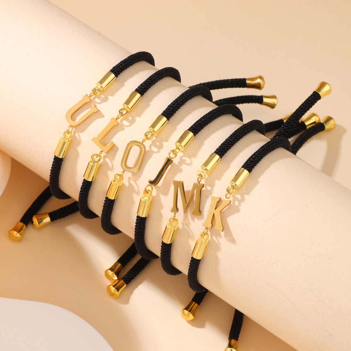New Braided Colorful Bracelet with Rhinestones 26 Letter Fashion Trendy Jewelry ddmymoon