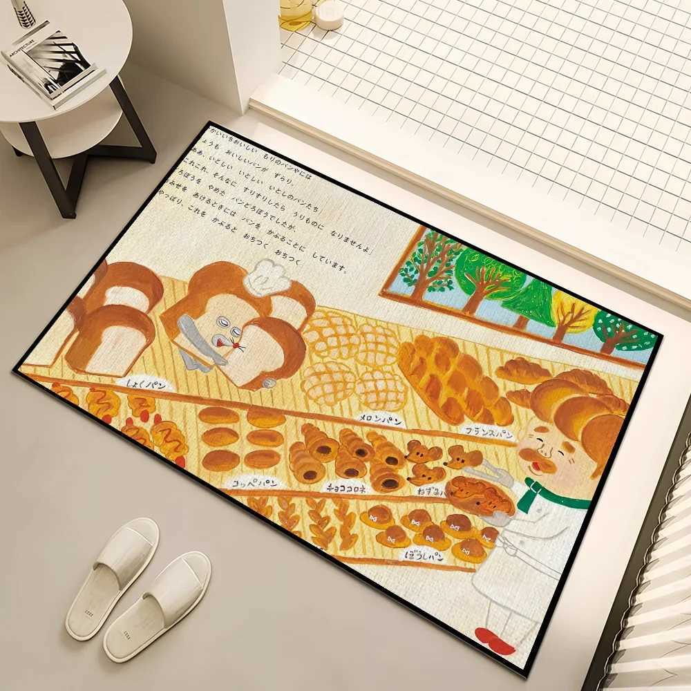 small Bread Bedside Kitchen Bath Living Home House Bedroom Floor Thief Mat Doormat Large Carpet Rug Cute Cartoon Decoration C250913