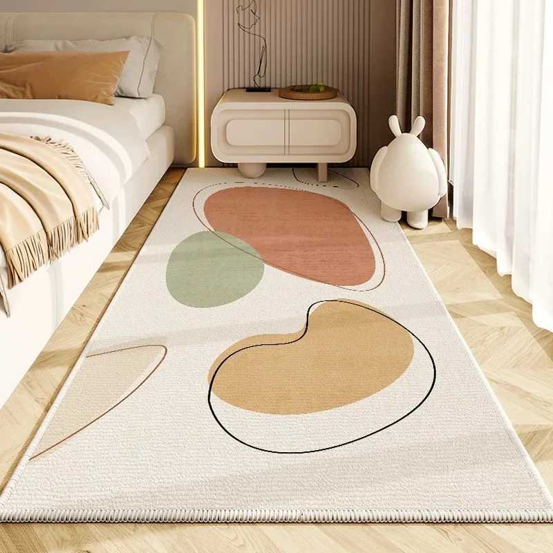 VIKAMA Cream style flower theme Living room Crystal velvet carpet home decoration Bedroom Cloakroom bed head nonslip area rug C250913