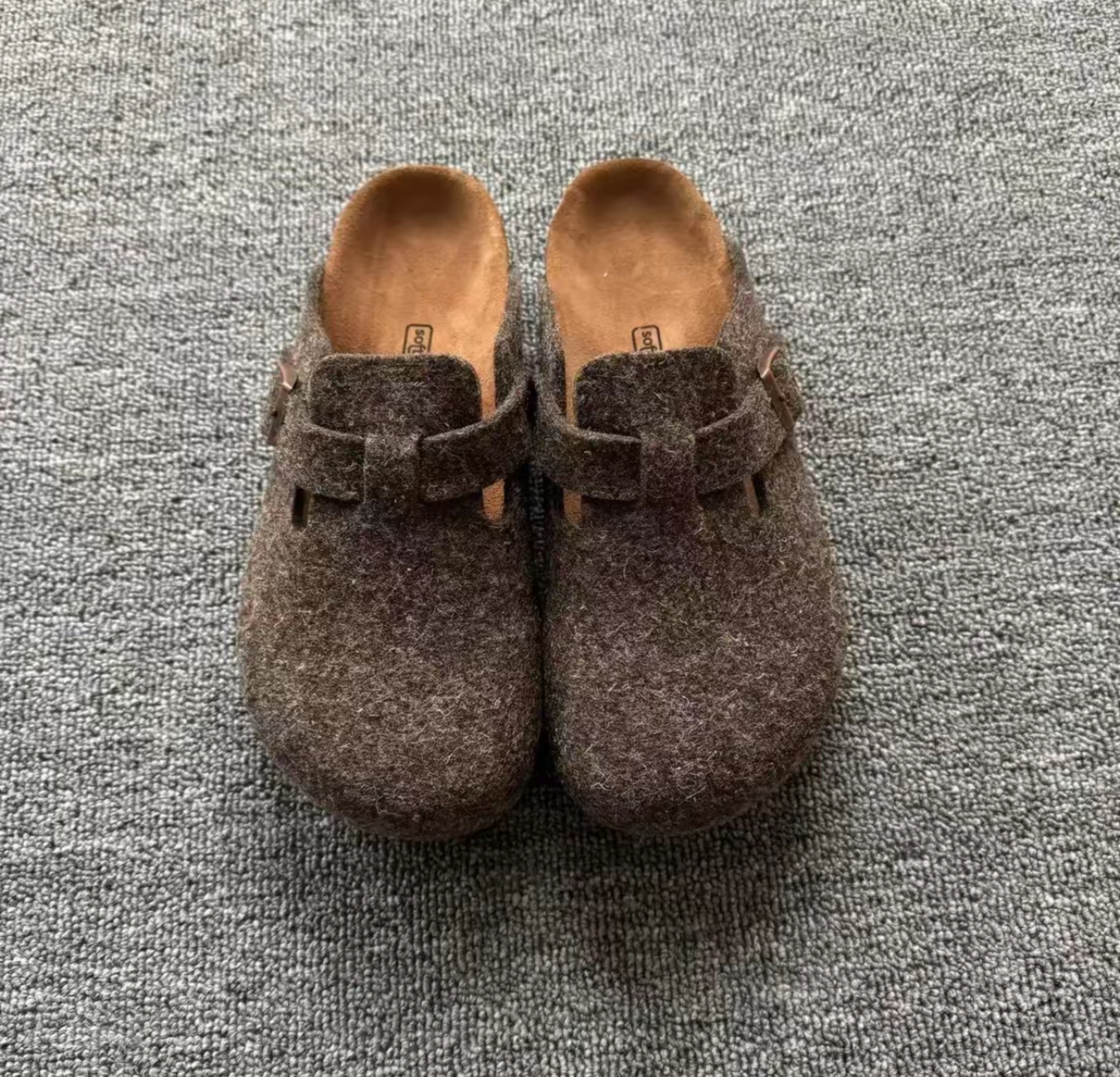 BIROTZXIUES designer shoes free shipping hot Light luxury high quality oxhide casual slippers cashmere keep warm outdoor Clogs size 35-40