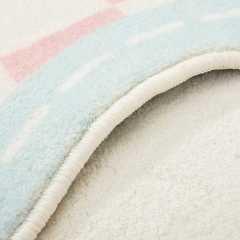 Flower Pattern Bedroom Decor Pink Carpet Thick Plush Bedside Floor Mat Irregular Shapes Carpets for Living Room Fluffy Soft Rug C250913