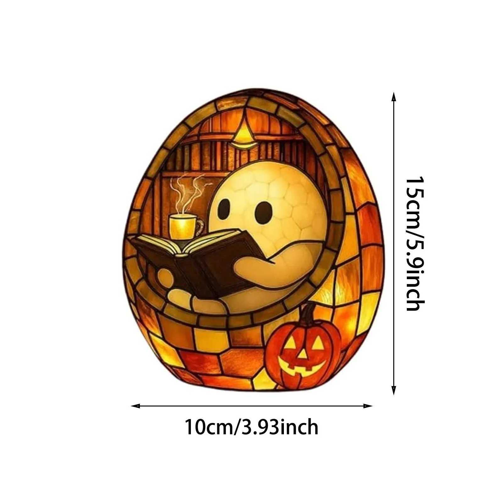 Handmade Halloween Ghost Reading Book Table Light Flickering Nightlight For Readers Book Lover Adorable Holiday Home Decor C250913