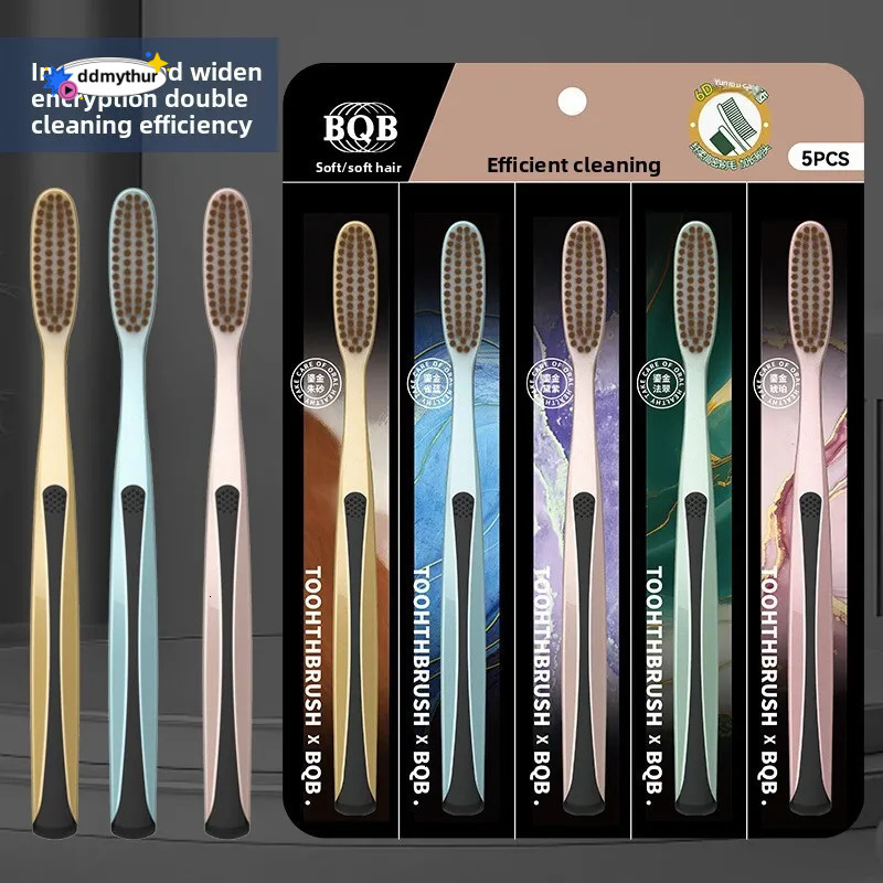 6-Pack Carded Private Domain Community Group Buy Points designer Redemption Soft Bristle Toothbrush ddmythur ddmythur