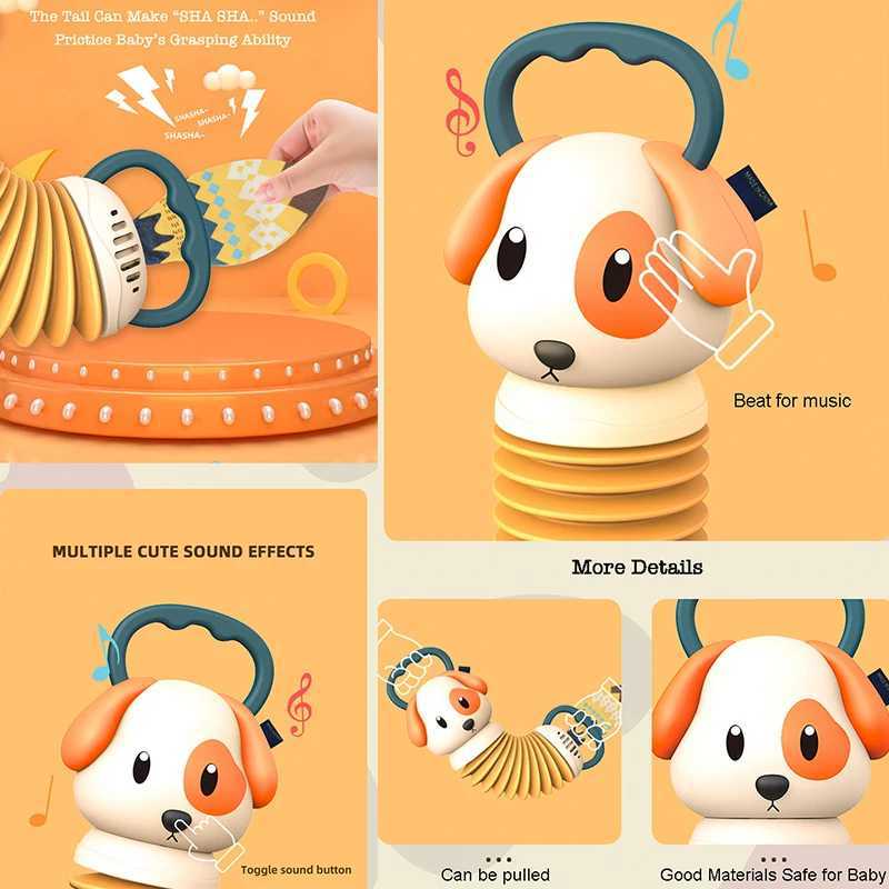Cartoon Dog Music Accordion Toy Instruments Learning Early Education Interactive Musical Soothe Baby Toys For Children Gifts C250913