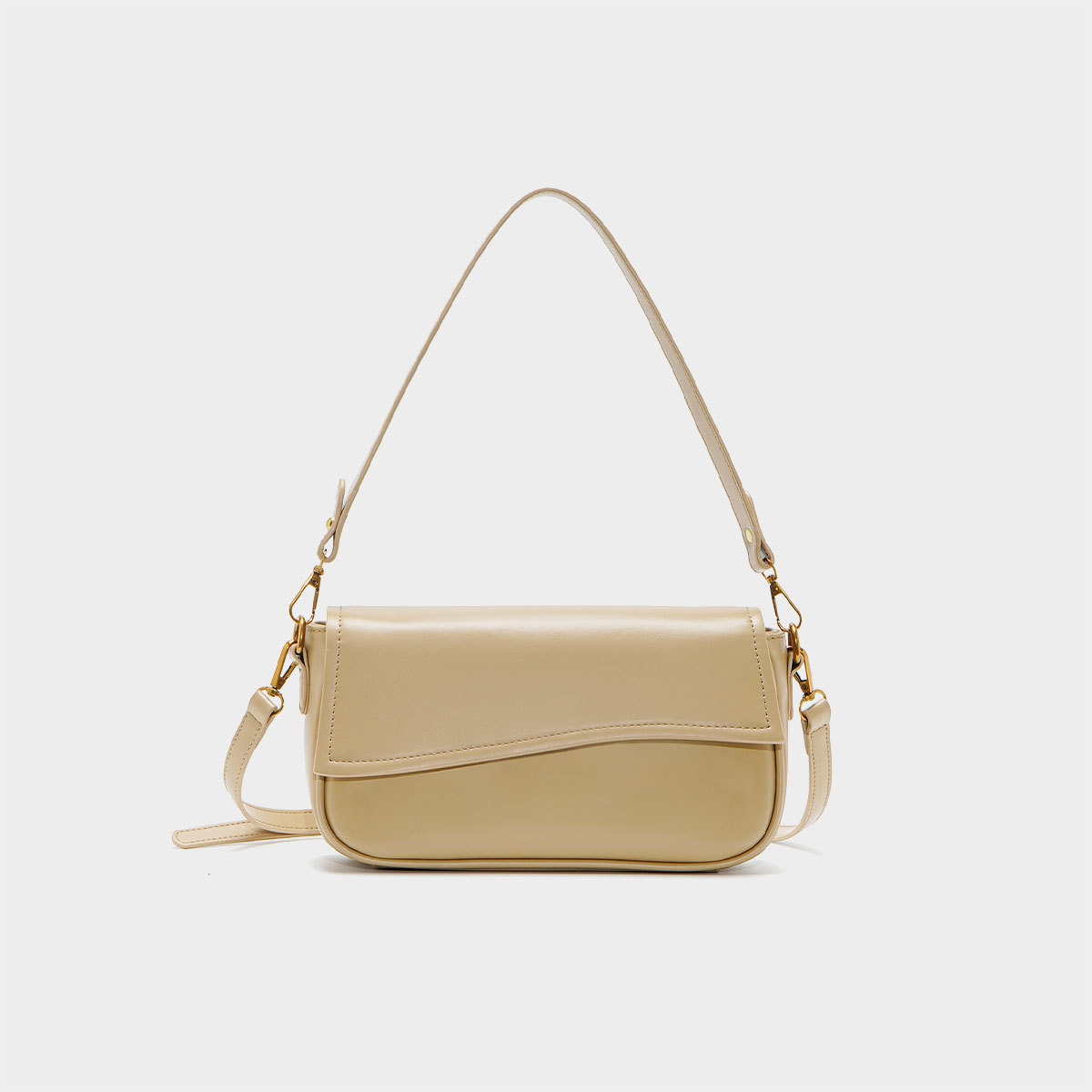 HERMIN 2025 new high-end underarm small square bag for women, one shoulder crossbody bag, light luxury retro flip cover commuting bag