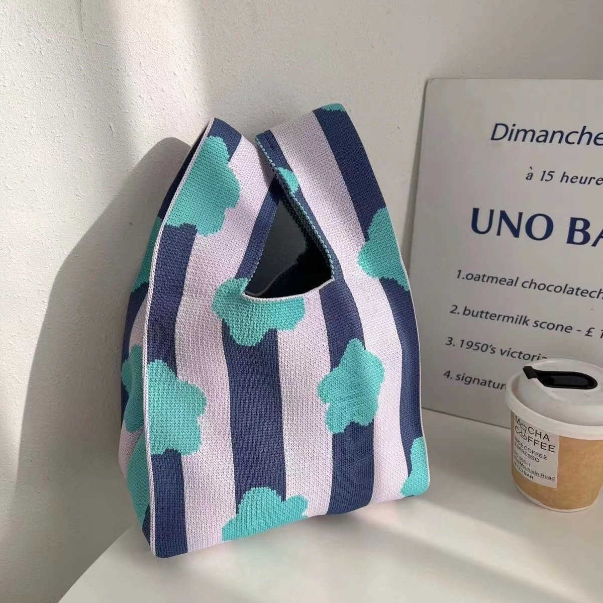 Womens Wrist Handbag Wristlet Handbag Sleeve Knot Pouch Portable Purse Tote Gift Bag Cute PatternW250913