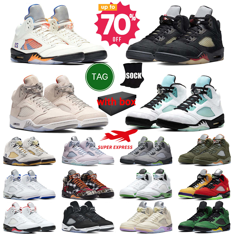 Black Metallic Reimagined Grape 5 5s Men Basketball Shoes Fire Red Tokyo Awake A Ma Maniere Wolf Grey Anthracite Womens Mens Trainers Sports Sneakers with box