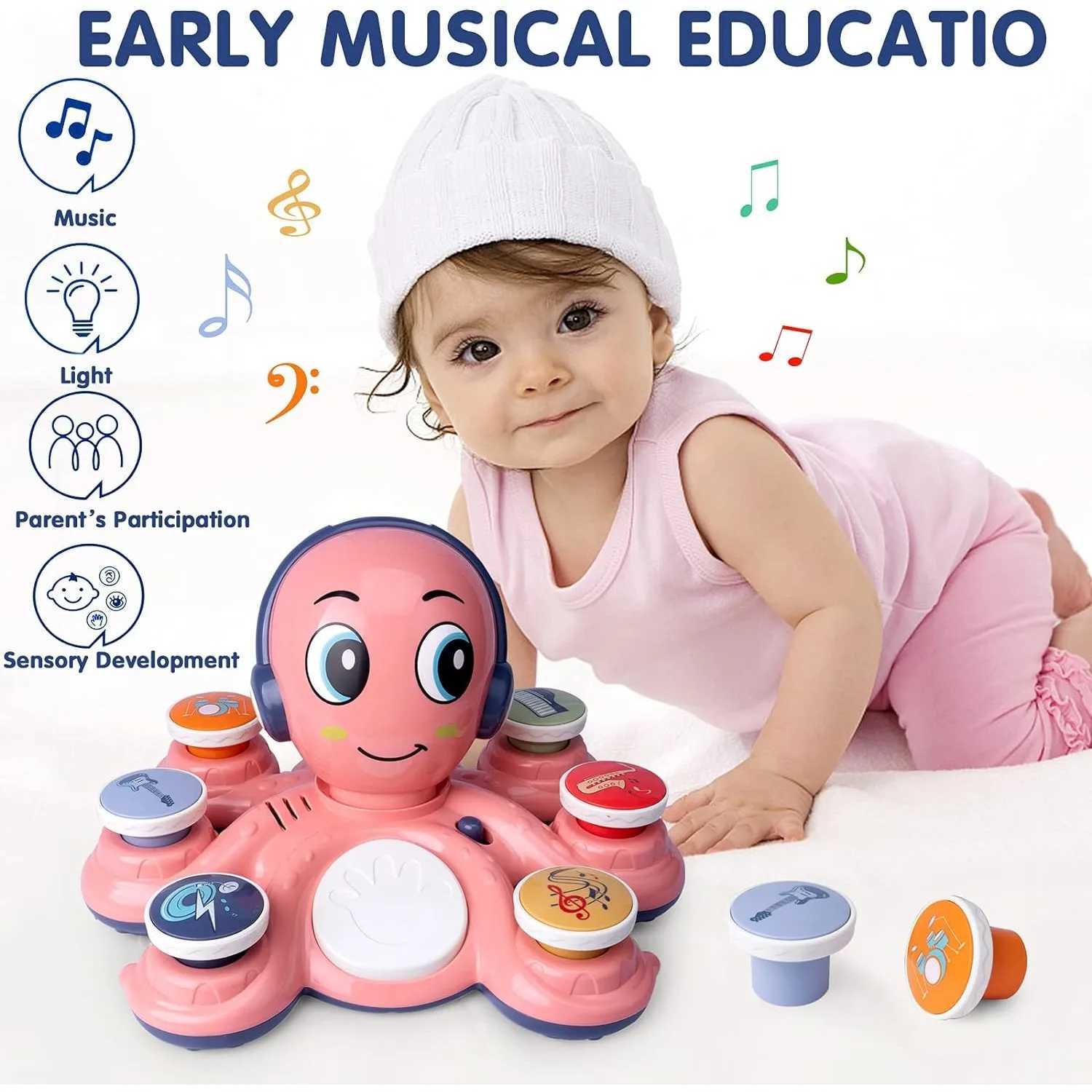 Baby Musical Toys Learning Toys for Toddlers Octopus Music Toys Preschooler Musical Educational Instruments Toy for Baby Kids C250913