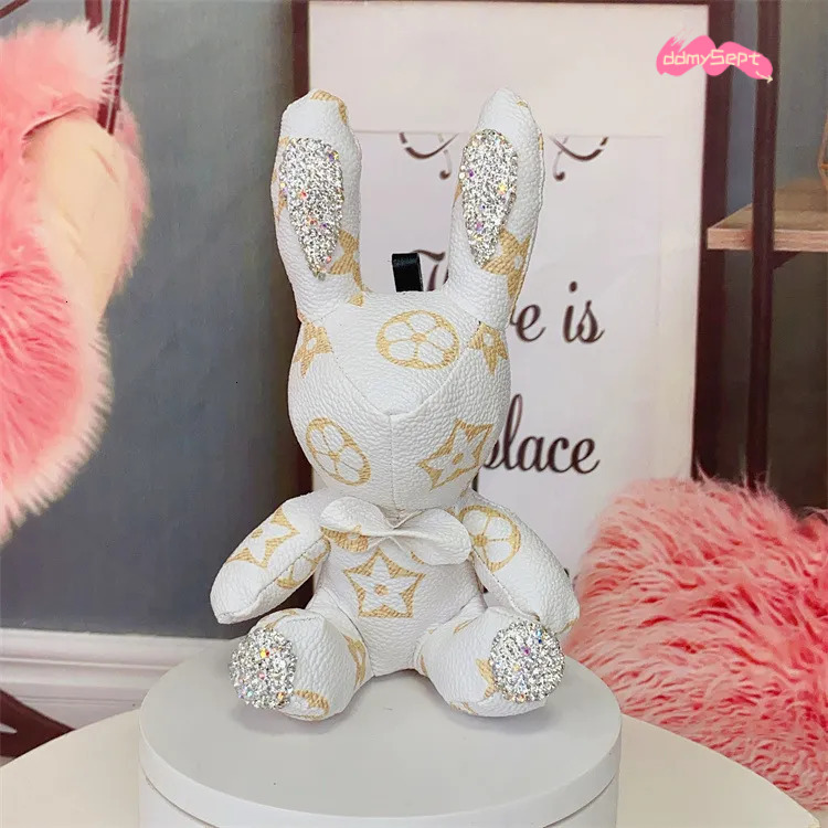 Creative New Handmade Dia-Studded Rabbit Pendant Cute Car Keychain Couple Bag Charm tues1 ddmythur