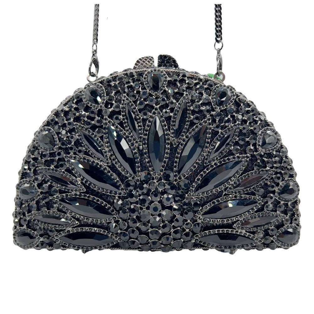 XIYUAN New Arrival Minaudiere Full Rhinestone Clutch Crystals Evening Handbag Women Party Prom Bag Bridal Clutches Wedding Purse