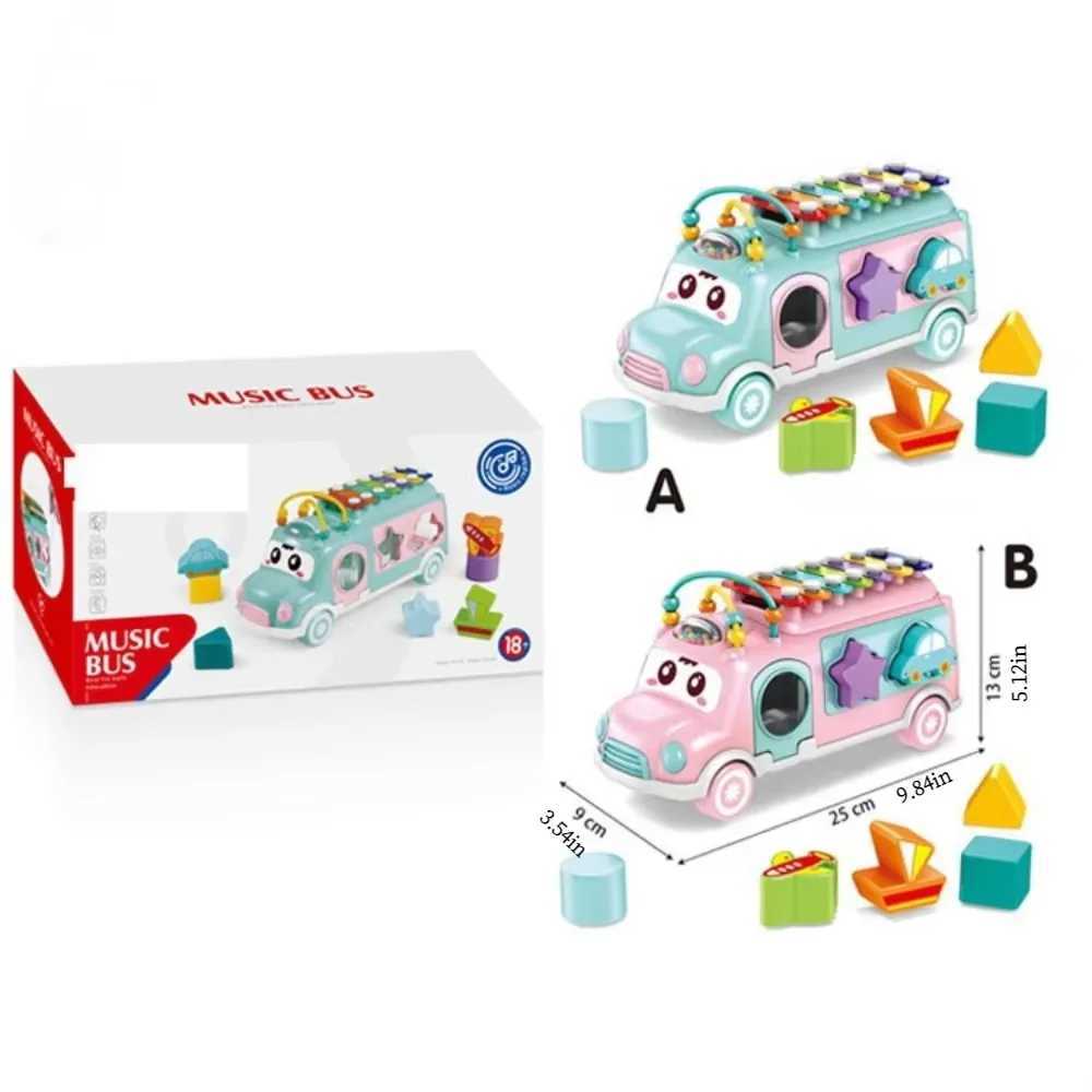 Childrens Ulti Functional Cartoon Imitate Musical Instruments Xylophone Baby Knocked Piano Block Bus Playing Music Toy For Kid C250913