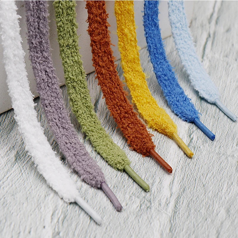 Quality 15cm Wider Plush Rope Laces for Shoes Fluffy Shoelaces Casual Sneakers Flat Shoelace 100120140160CM Shoe Accessories 250912